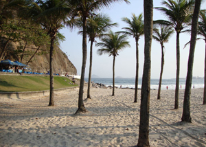 Praia do Leme em Copacabana