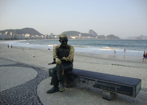 Praia de Copacabana no bairro de Copacabana